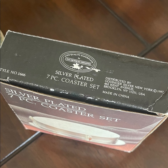 Vintage silver-plated 7-piece coaster set - Picture 3 of 9